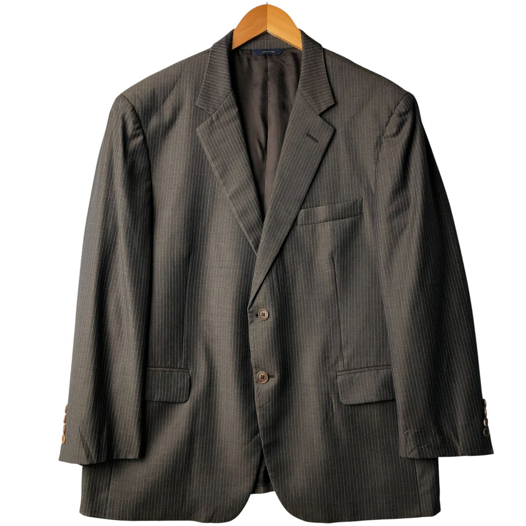 Brooks Brothers 1818 Striped Wool Tailored Jacket, Made in Italy, Men's XL wool brown type Vintage Second Hand