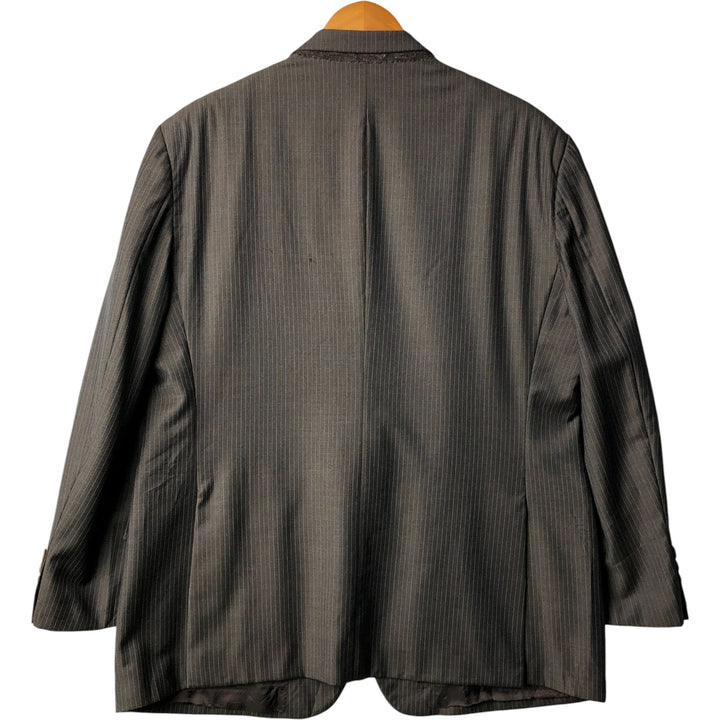 Brooks Brothers 1818 Striped Wool Tailored Jacket, Made in Italy, Men's XL wool brown type Vintage Second Hand