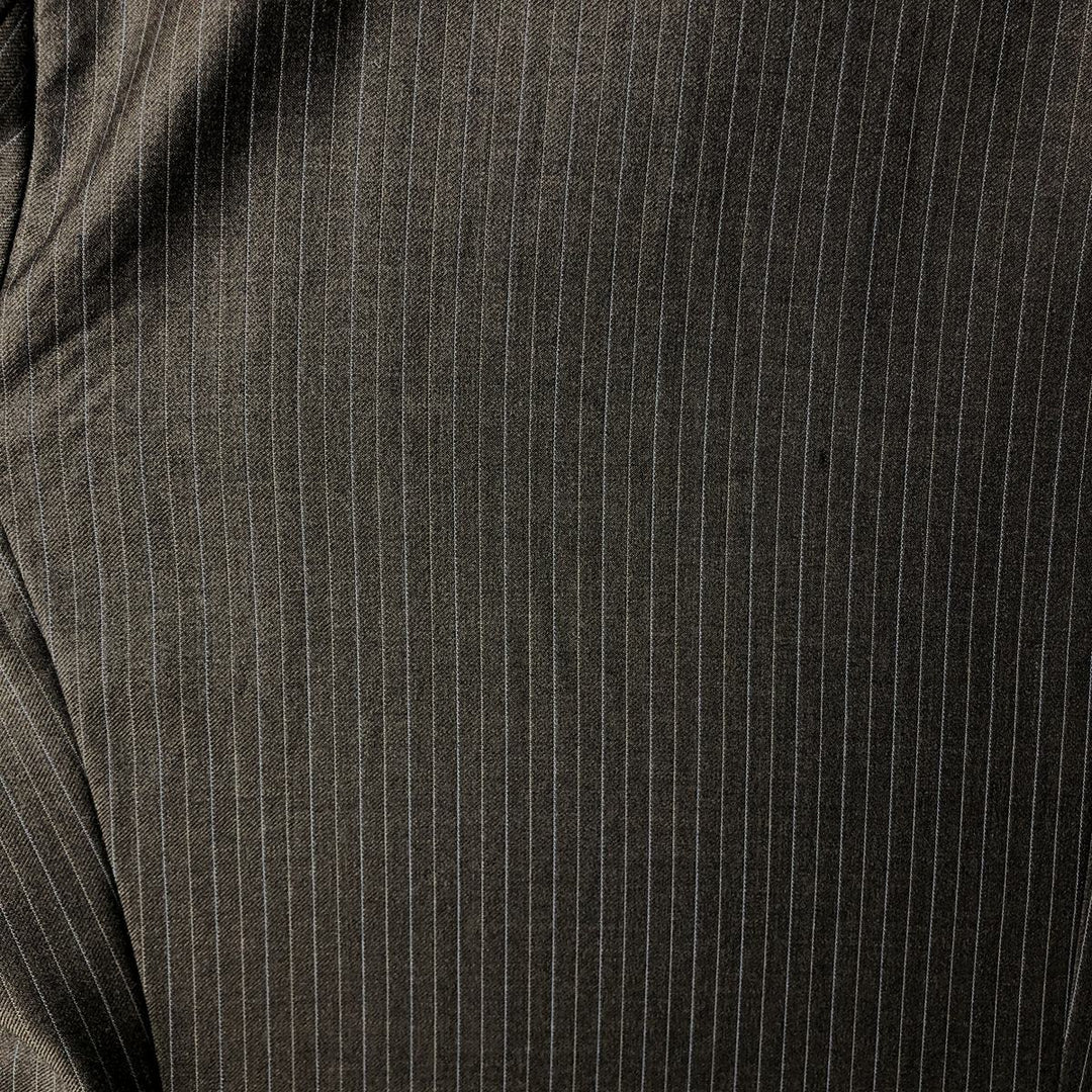 Brooks Brothers 1818 Striped Wool Tailored Jacket, Made in Italy, Men's XL wool brown type Vintage Second Hand