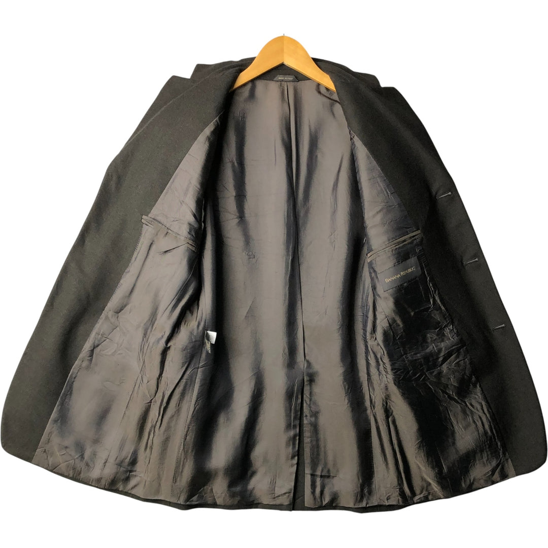 2000'S Banana Republic wool tailored jacket, made in Italy, men's size L wool Khaki type Vintage Second Hand