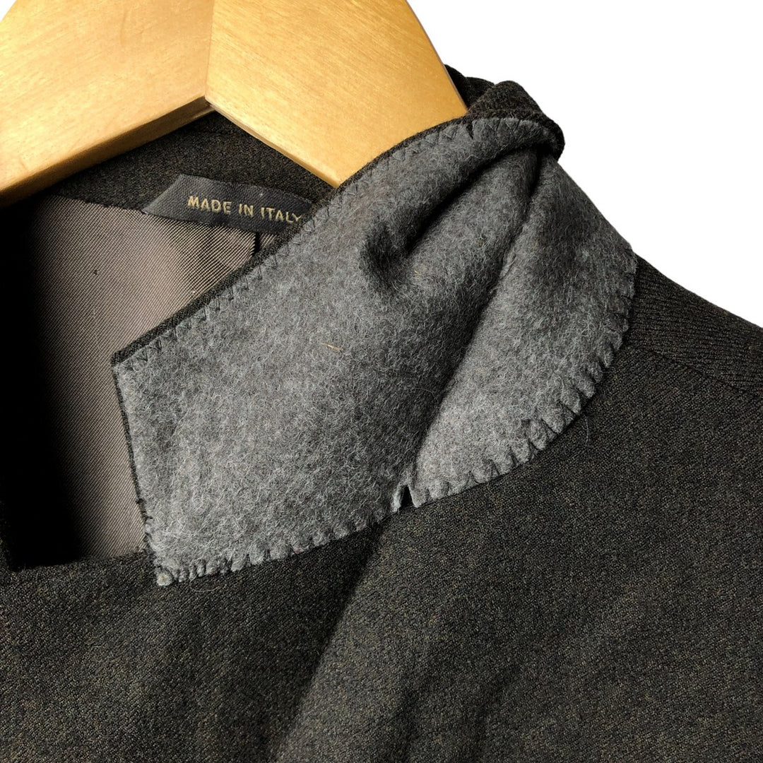 2000'S Banana Republic wool tailored jacket, made in Italy, men's size L wool Khaki type Vintage Second Hand