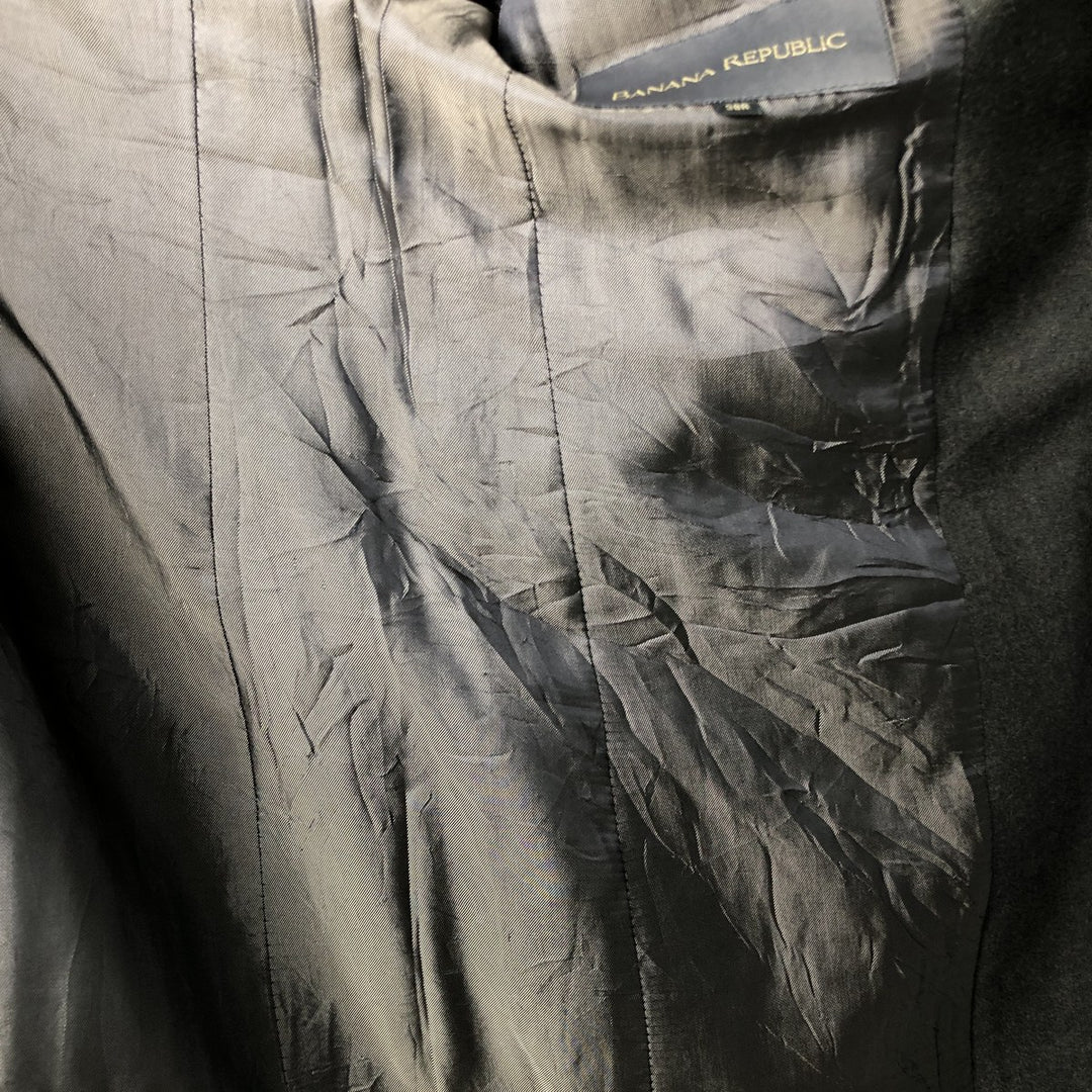 2000'S Banana Republic wool tailored jacket, made in Italy, men's size L wool Khaki type Vintage Second Hand