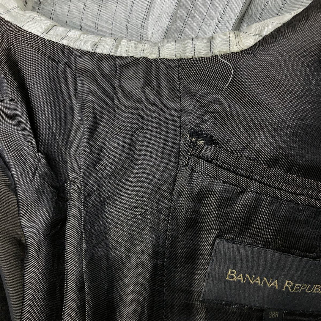 2000'S Banana Republic wool tailored jacket, made in Italy, men's size L wool Khaki type Vintage Second Hand