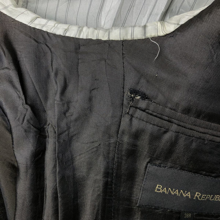 2000'S Banana Republic wool tailored jacket, made in Italy, men's size L wool Khaki type Vintage Second Hand