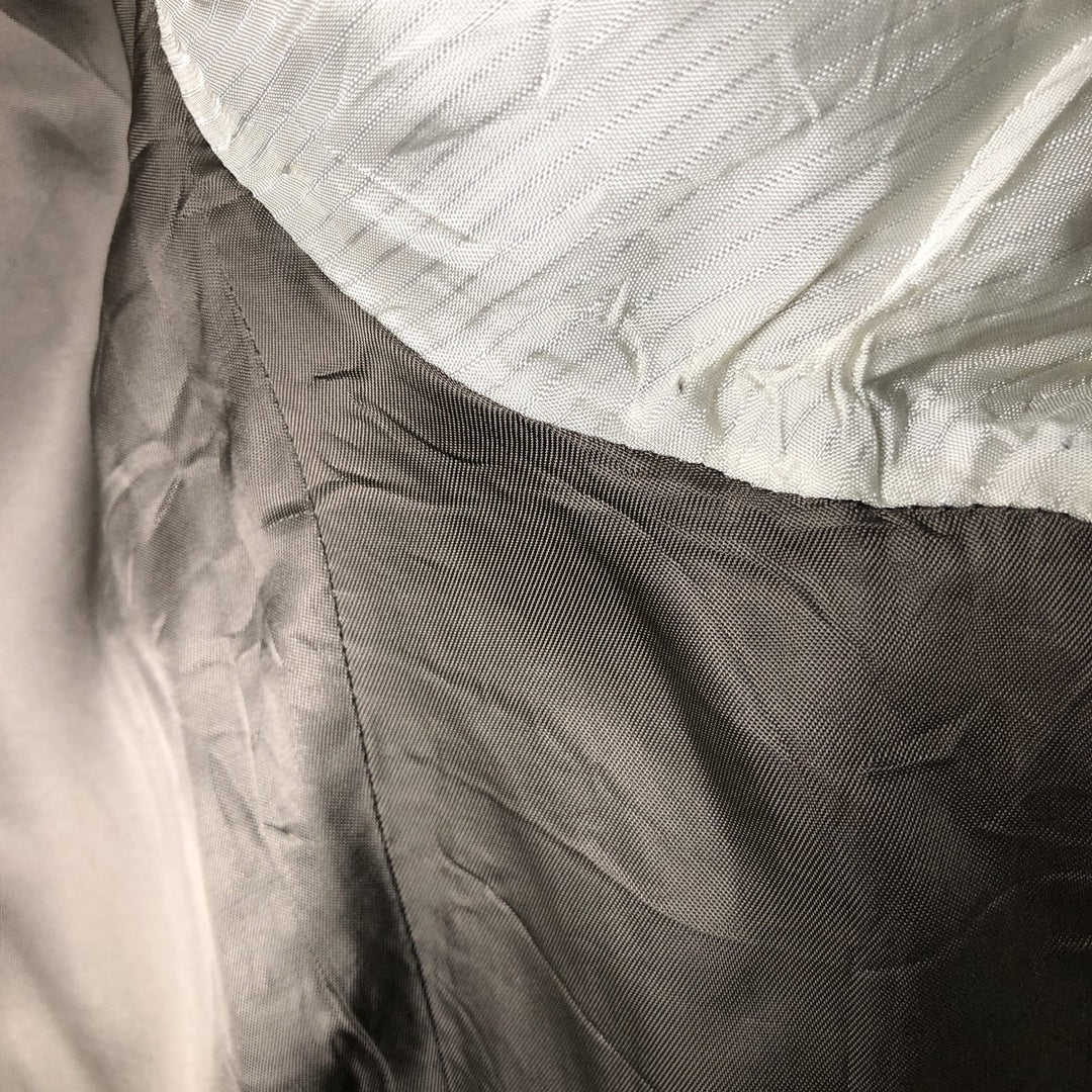 ALEXANDRE double-breasted, peak lapel polyester and wool tailored jacket, made in the UK, men's size XL polyester gray type Vintage Second Hand