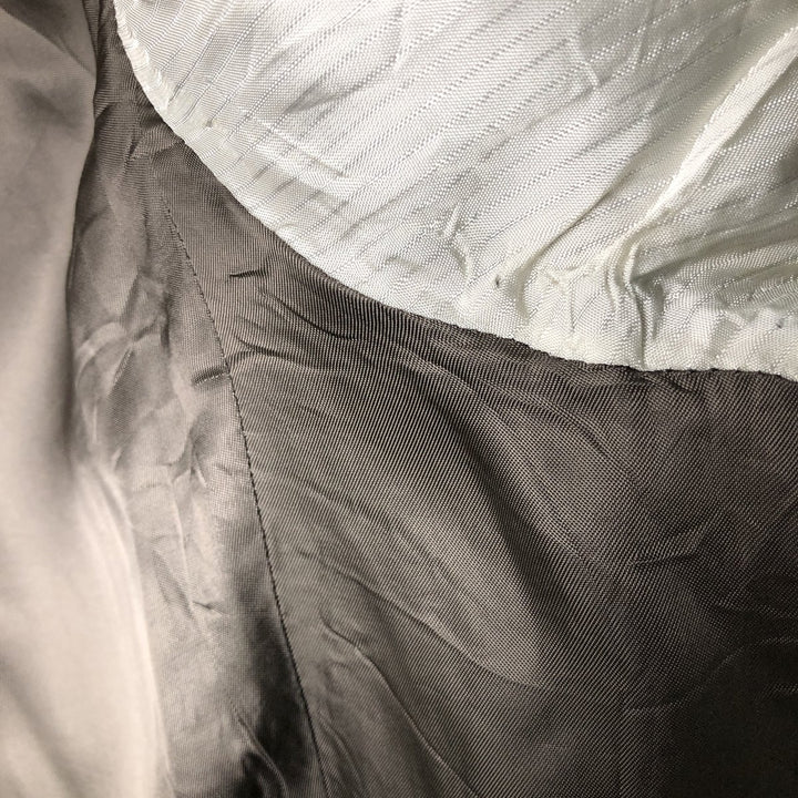 ALEXANDRE double-breasted, peak lapel polyester and wool tailored jacket, made in the UK, men's size XL polyester gray type Vintage Second Hand