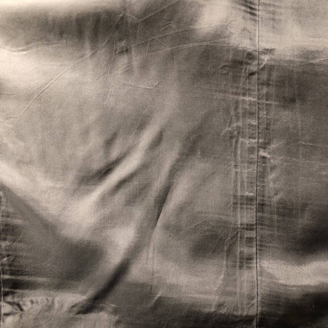 ALEXANDRE double-breasted, peak lapel polyester and wool tailored jacket, made in the UK, men's size XL polyester gray type Vintage Second Hand