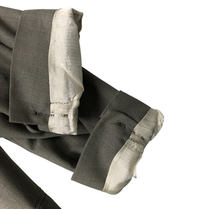 ALEXANDRE double-breasted, peak lapel polyester and wool tailored jacket, made in the UK, men's size XL polyester gray type Vintage Second Hand