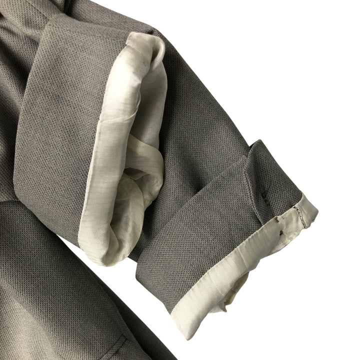 ALEXANDRE double-breasted, peak lapel polyester and wool tailored jacket, made in the UK, men's size XL polyester gray type Vintage Second Hand