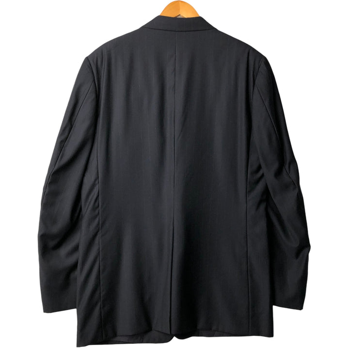 Hickey Freeman Striped Wool Tailored Jacket, Made in USA, Men's Size L wool black type Vintage Second Hand
