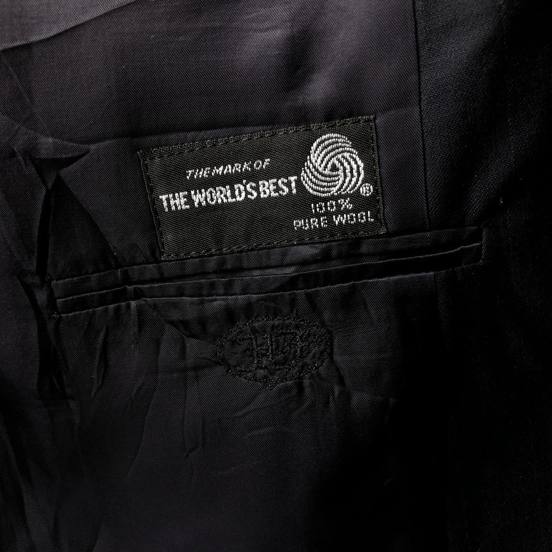 Hickey Freeman Striped Wool Tailored Jacket, Made in USA, Men's Size L wool black type Vintage Second Hand