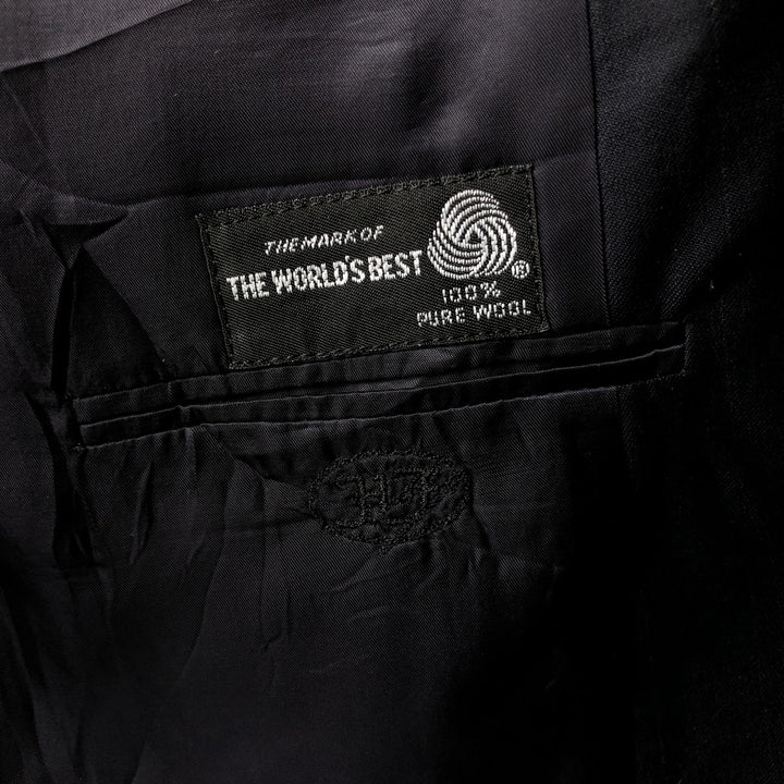 Hickey Freeman Striped Wool Tailored Jacket, Made in USA, Men's Size L wool black type Vintage Second Hand