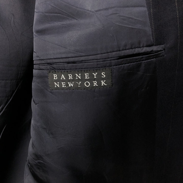 GIEVES and HAWKES Bespoke Striped Wool Tailored Jacket, Made in USA, Men's Size L wool navy blue type Vintage Second Hand