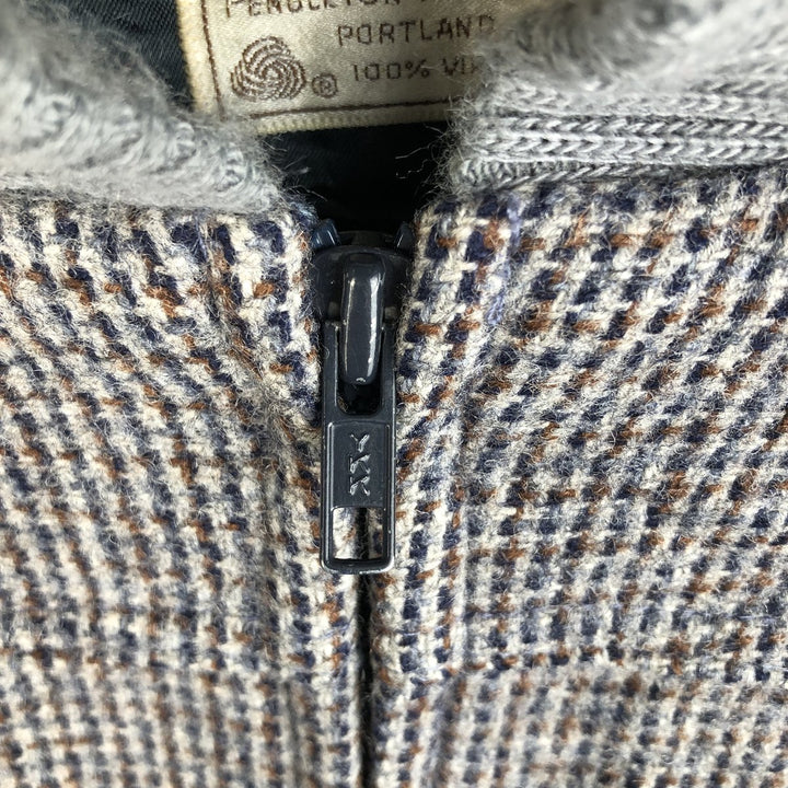 Vintage 1980'S Pendleton all-over print wool blouson, size L, men's wool gray type Vintage Second Hand