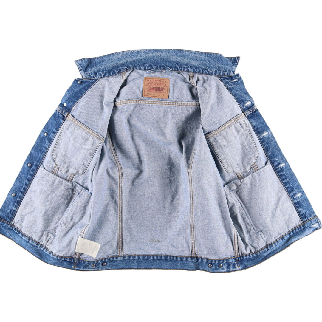 90'S Levi's 70503-0216 denim jacket, denim jacket, men's size L, vintage cotton blue type Vintage Second Hand