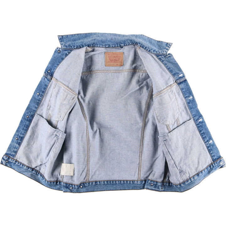 90'S Levi's 70503-0216 Euro Model Denim Jacket, Men's XL, Vintage cotton blue type Vintage Second Hand