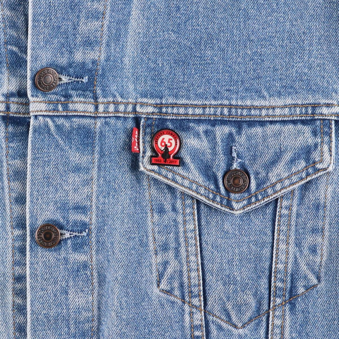 90'S Levi's 70503-0216 Euro Model Denim Jacket, Men's XL, Vintage cotton blue type Vintage Second Hand