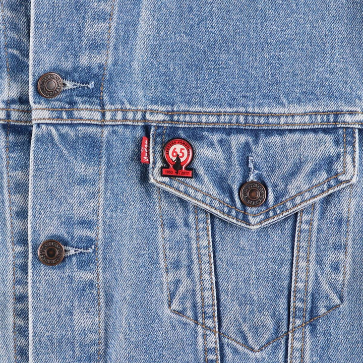 90'S Levi's 70503-0216 Euro Model Denim Jacket, Men's XL, Vintage cotton blue type Vintage Second Hand