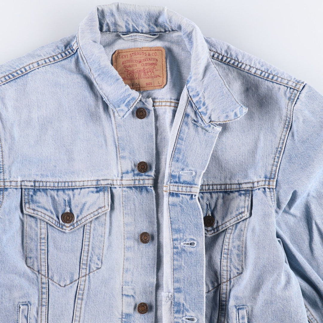 90'S Levi's 70503-0482 denim jacket, denim jacket, men's size L, vintage cotton blue type Vintage Second Hand