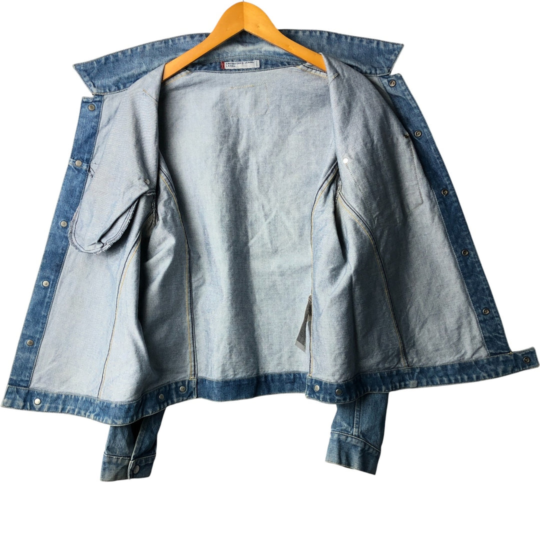 2000'S Levi's Engineered Euro Model 70100-0835 draped denim jacket, men's size L cotton blue type Vintage Second Hand