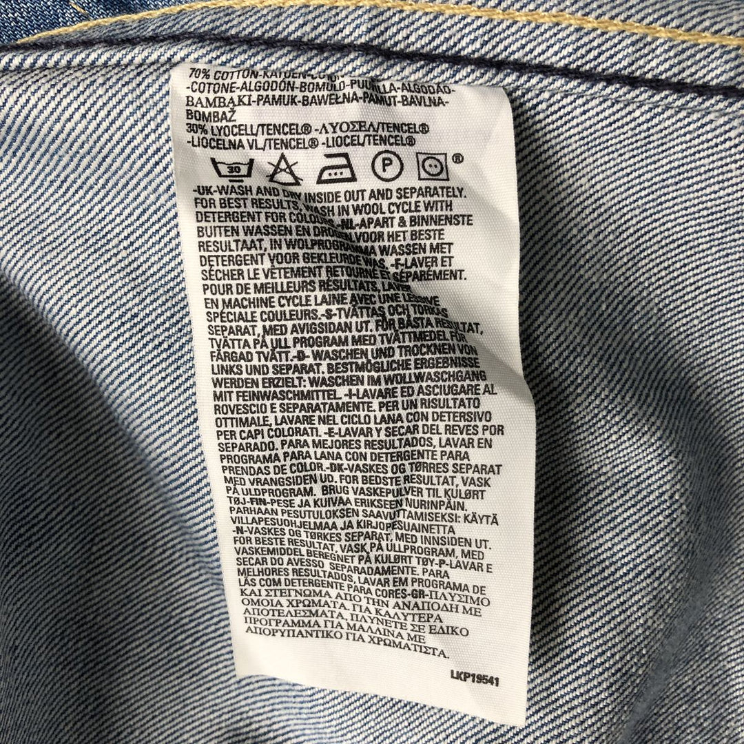 2000'S Levi's Engineered Euro Model 70100-0835 draped denim jacket, men's size L cotton blue type Vintage Second Hand