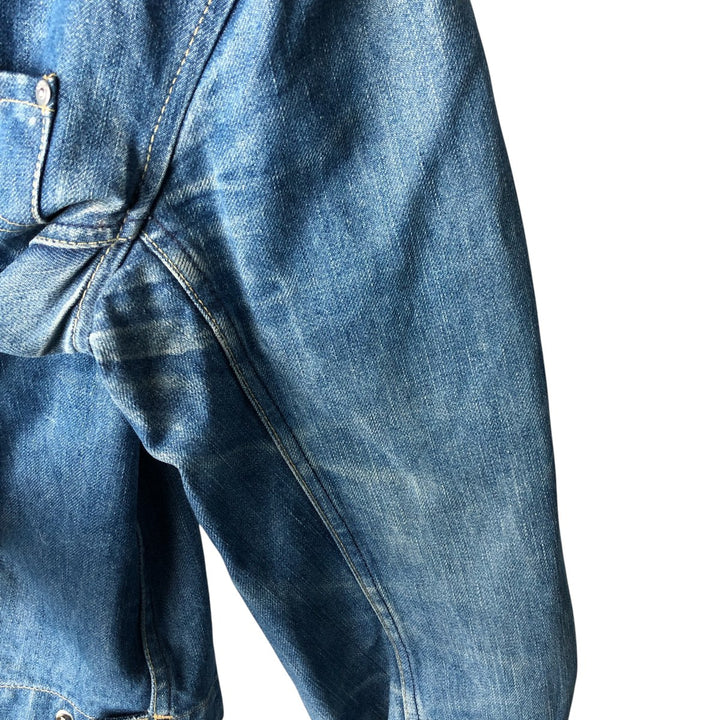 2000'S Levi's Engineered Euro Model 70100-0835 draped denim jacket, men's size L cotton blue type Vintage Second Hand