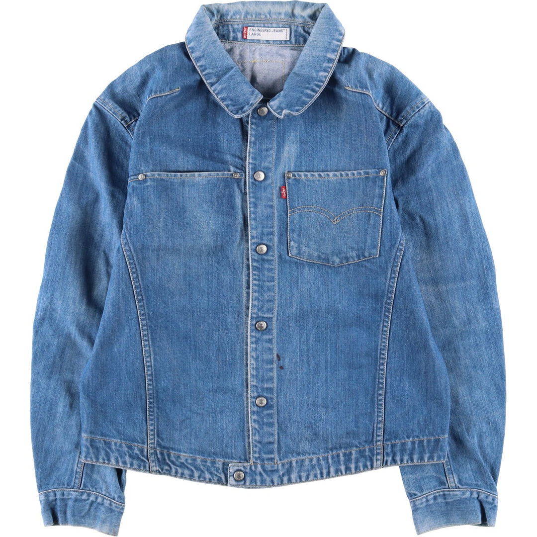 Levi's ENGINEERED 70100-0843 Euro Model Draped Denim Jacket, Men's Size L cotton blue type Vintage Second Hand
