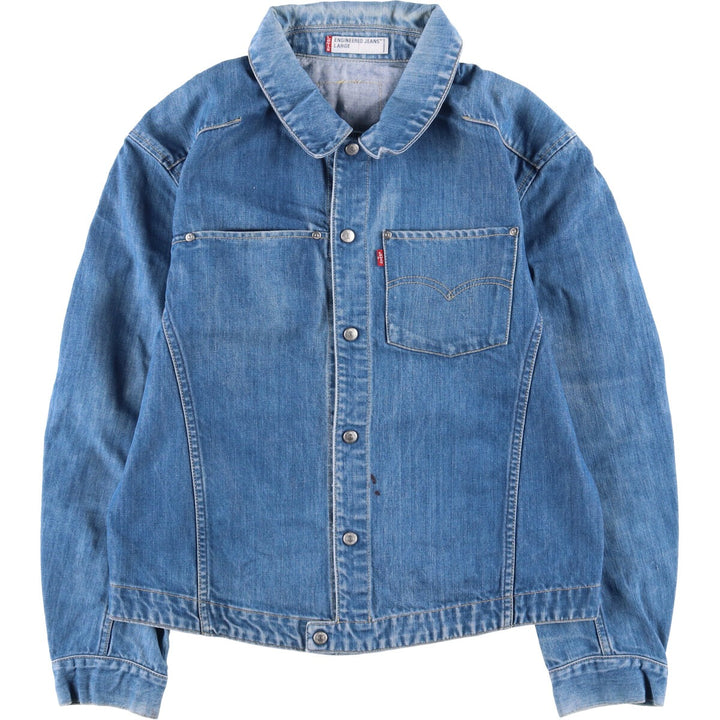 Levi's ENGINEERED 70100-0843 Euro Model Draped Denim Jacket, Men's Size L cotton blue type Vintage Second Hand