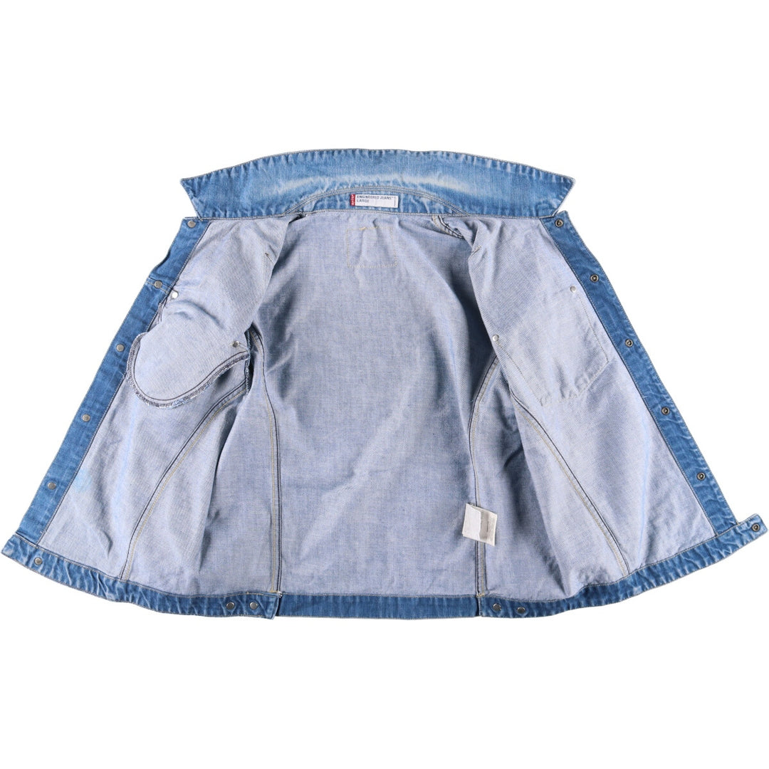 Levi's ENGINEERED 70100-0843 Euro Model Draped Denim Jacket, Men's Size L cotton blue type Vintage Second Hand