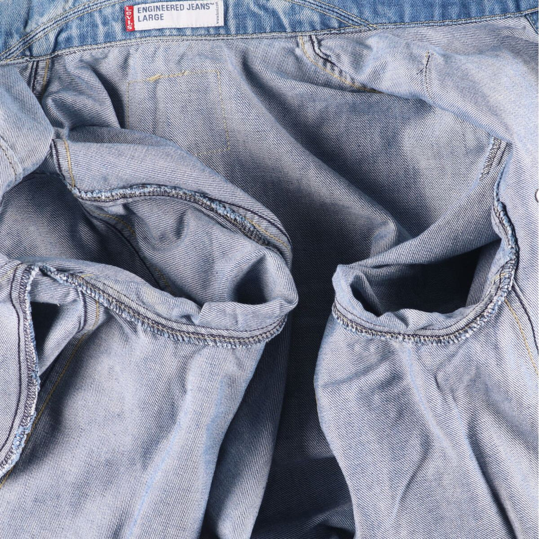 Levi's ENGINEERED 70100-0843 Euro Model Draped Denim Jacket, Men's Size L cotton blue type Vintage Second Hand