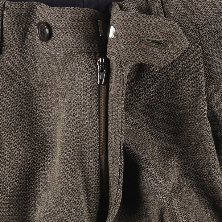 Vito Rufolo Three-pleat Wool Pants and Slacks, Made in Italy, Men's Size W32 wool brown type Vintage Second Hand