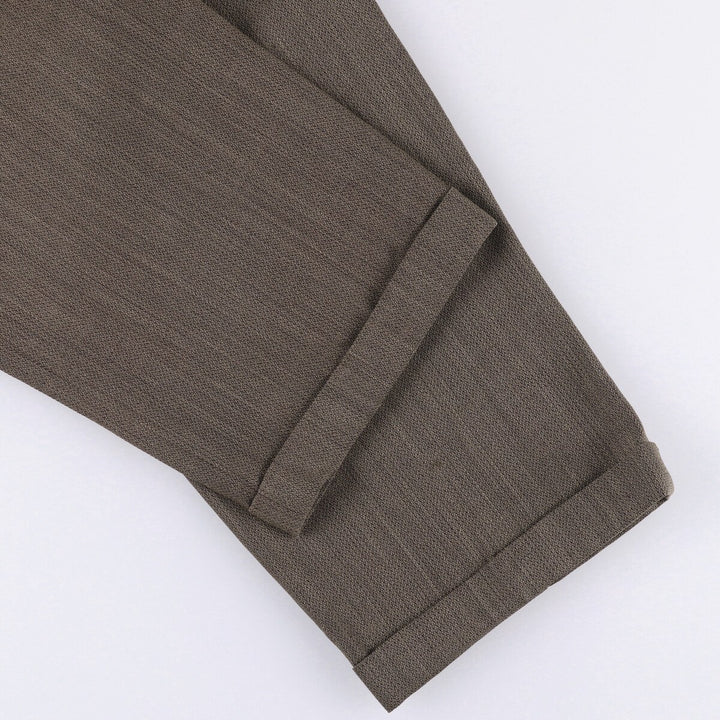 Vito Rufolo Three-pleat Wool Pants and Slacks, Made in Italy, Men's Size W32 wool brown type Vintage Second Hand