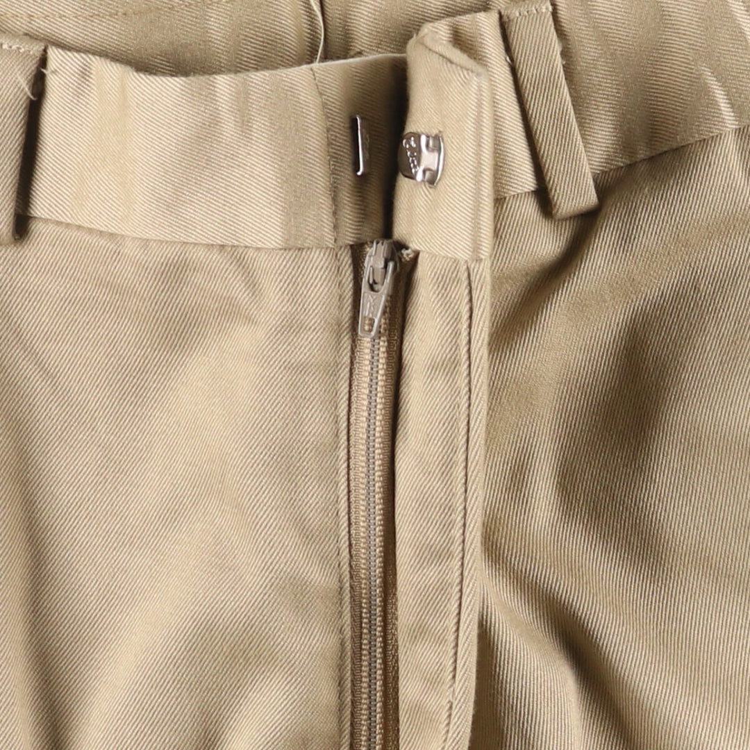 2000'S LANDS' END Wide Leg Slacks, Made in USA, Men's Size W33 polyester Beige type Vintage Second Hand