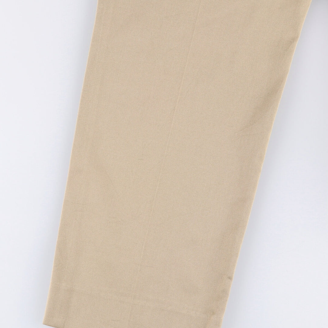 2000'S LANDS' END Wide Leg Slacks, Made in USA, Men's Size W33 polyester Beige type Vintage Second Hand