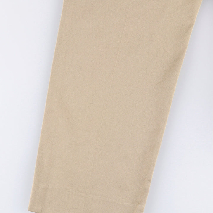2000'S LANDS' END Wide Leg Slacks, Made in USA, Men's Size W33 polyester Beige type Vintage Second Hand