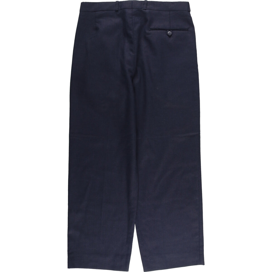 CLUB INTERNATIONAL by par TIP TOP Two-pleat Wide Leg Slacks, Made in Canada, Men's Size W31 polyester navy blue type Vintage Second Hand