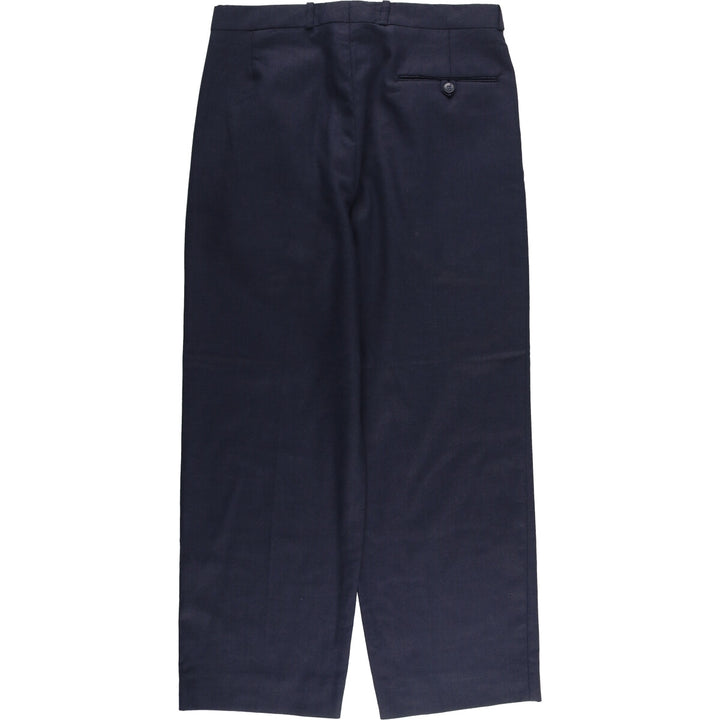 CLUB INTERNATIONAL by par TIP TOP Two-pleat Wide Leg Slacks, Made in Canada, Men's Size W31 polyester navy blue type Vintage Second Hand