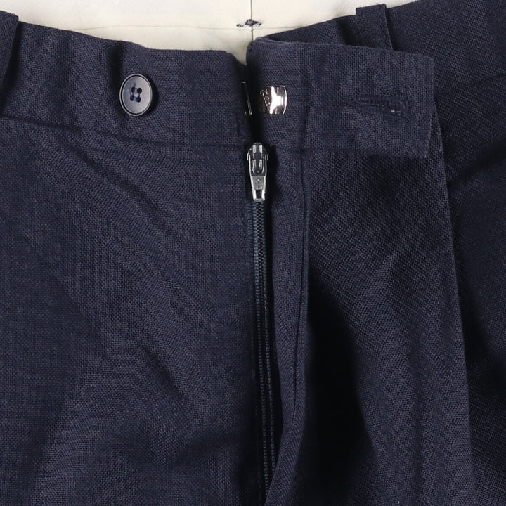 CLUB INTERNATIONAL by par TIP TOP Two-pleat Wide Leg Slacks, Made in Canada, Men's Size W31 polyester navy blue type Vintage Second Hand