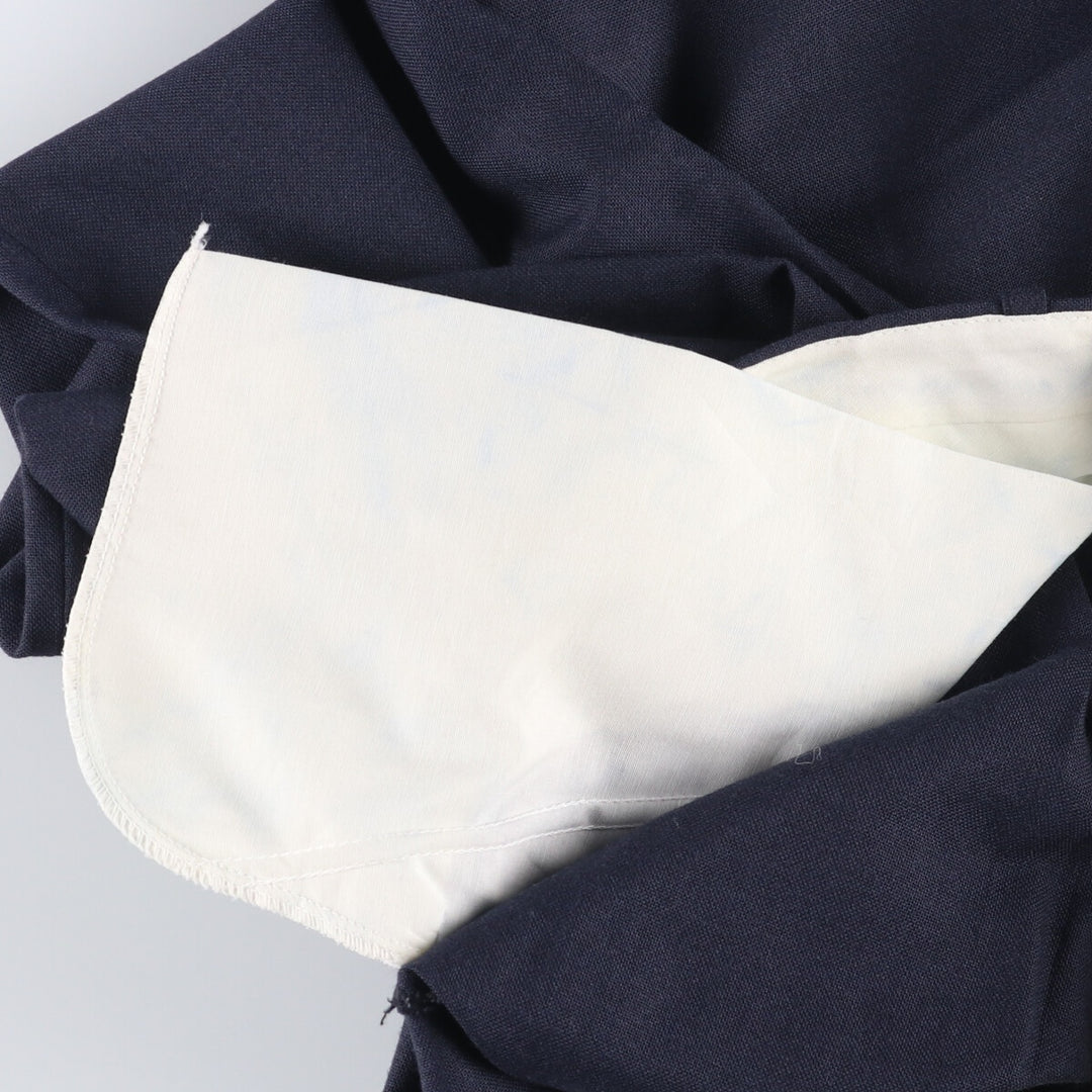 CLUB INTERNATIONAL by par TIP TOP Two-pleat Wide Leg Slacks, Made in Canada, Men's Size W31 polyester navy blue type Vintage Second Hand