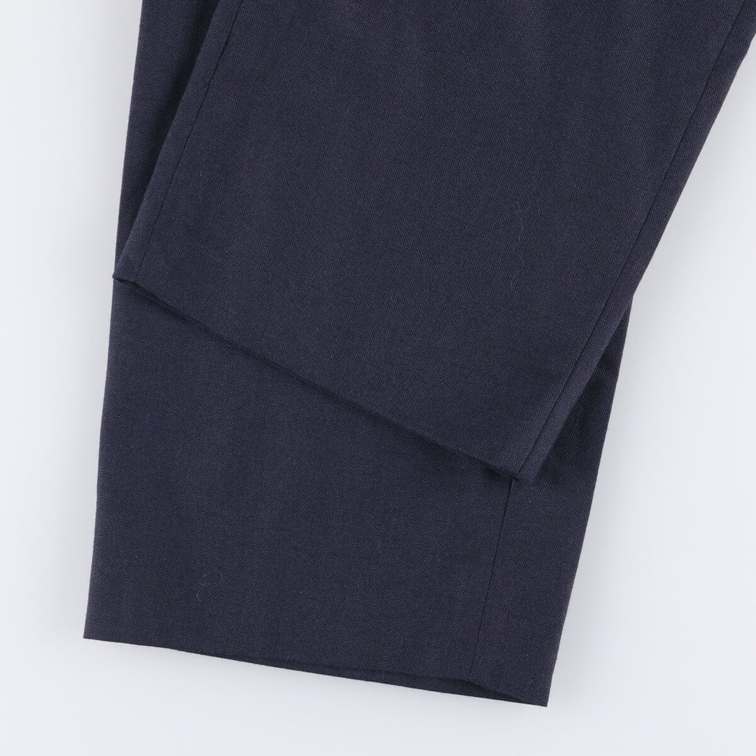 CLUB INTERNATIONAL by par TIP TOP Two-pleat Wide Leg Slacks, Made in Canada, Men's Size W31 polyester navy blue type Vintage Second Hand