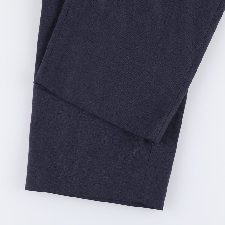 CLUB INTERNATIONAL by par TIP TOP Two-pleat Wide Leg Slacks, Made in Canada, Men's Size W31 polyester navy blue type Vintage Second Hand