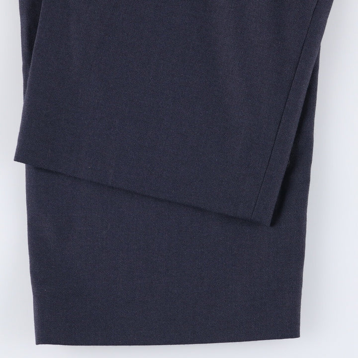 CLUB INTERNATIONAL by par TIP TOP Two-pleat Wide Leg Slacks, Made in Canada, Men's Size W31 polyester navy blue type Vintage Second Hand