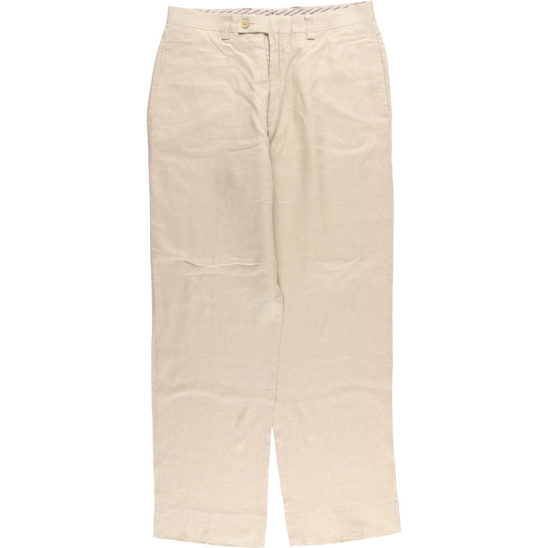 2000s~ Calvin Klein linen pants slacks men's size W31 linen Beige type Vintage Second Hand