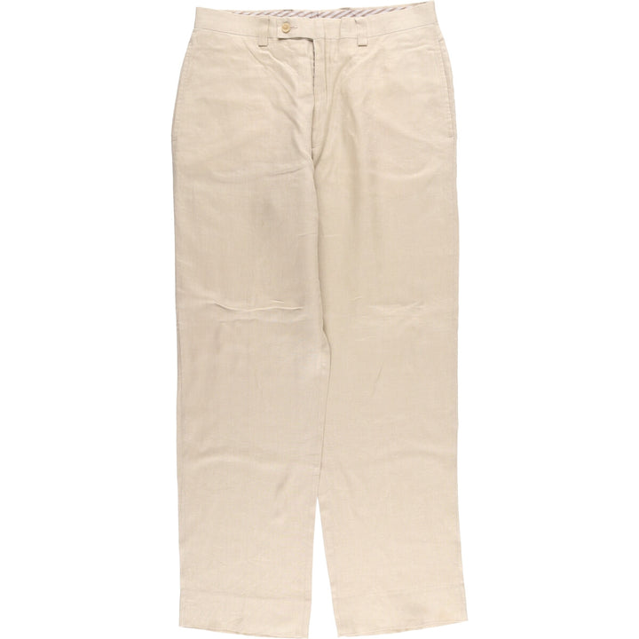 2000s~ Calvin Klein linen pants slacks men's size W31 linen Beige type Vintage Second Hand