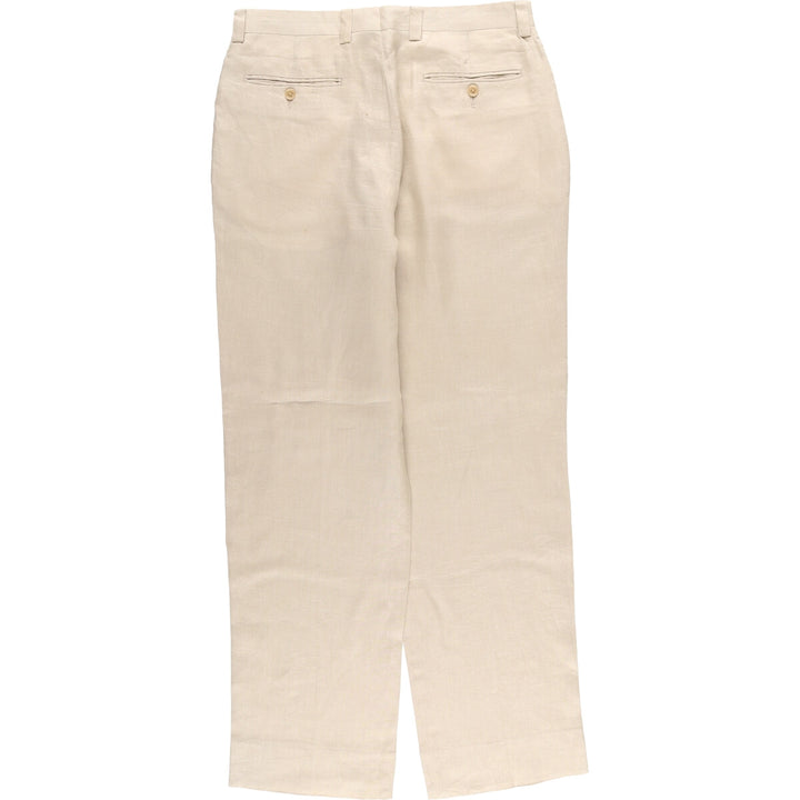 2000s~ Calvin Klein linen pants slacks men's size W31 linen Beige type Vintage Second Hand