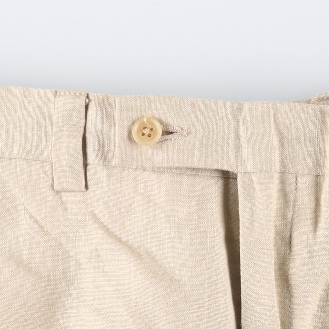2000s~ Calvin Klein linen pants slacks men's size W31 linen Beige type Vintage Second Hand