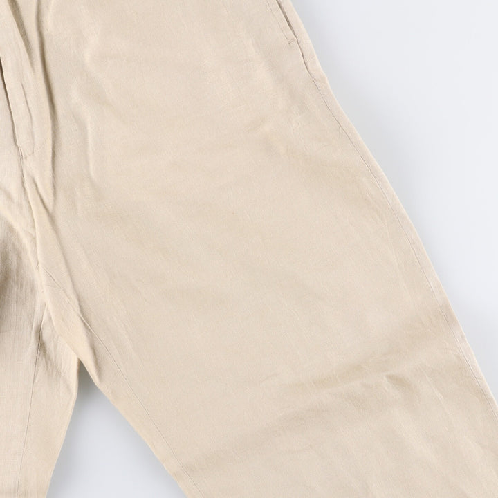 2000s~ Calvin Klein linen pants slacks men's size W31 linen Beige type Vintage Second Hand