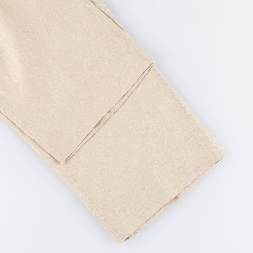 2000s~ Calvin Klein linen pants slacks men's size W31 linen Beige type Vintage Second Hand