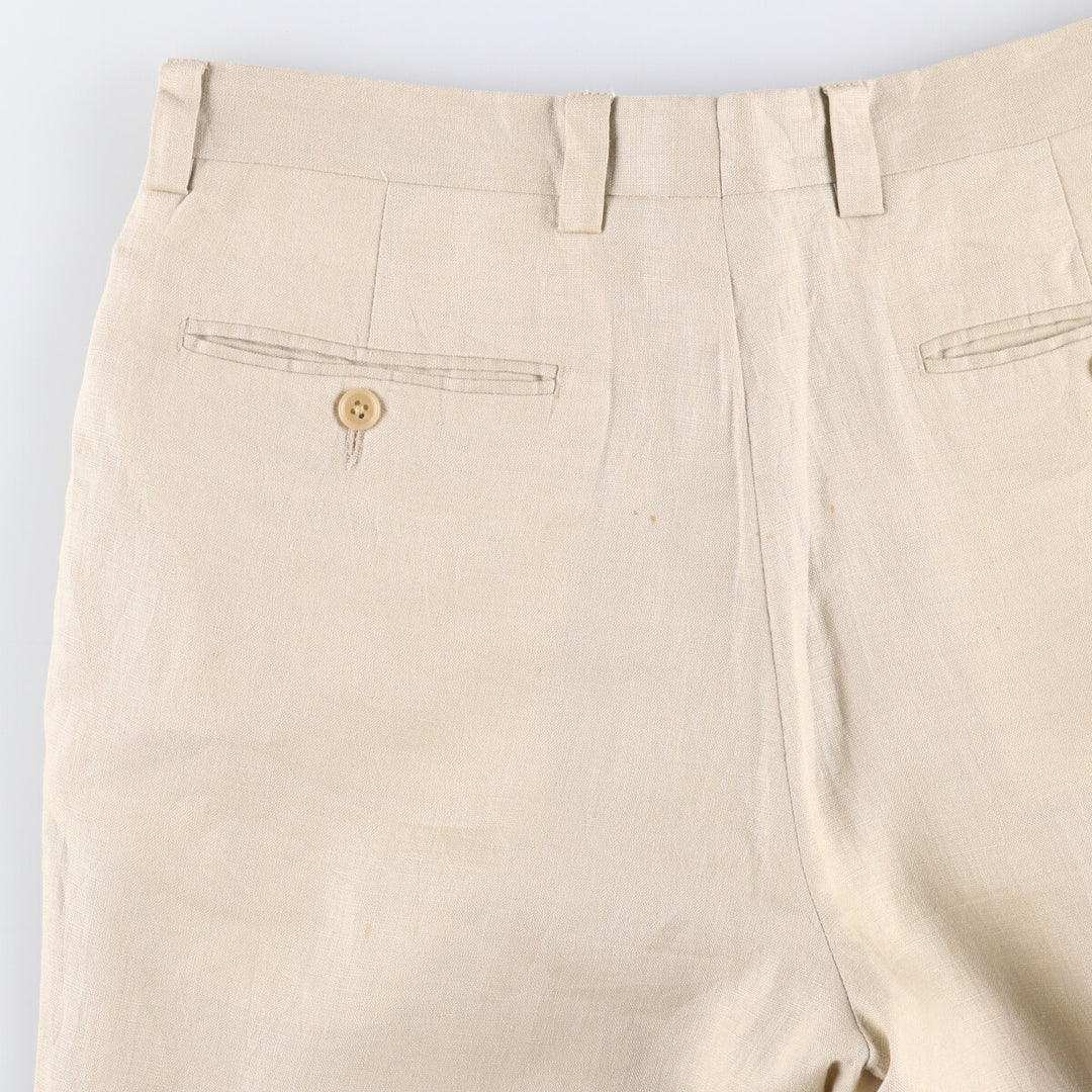 2000s~ Calvin Klein linen pants slacks men's size W31 linen Beige type Vintage Second Hand