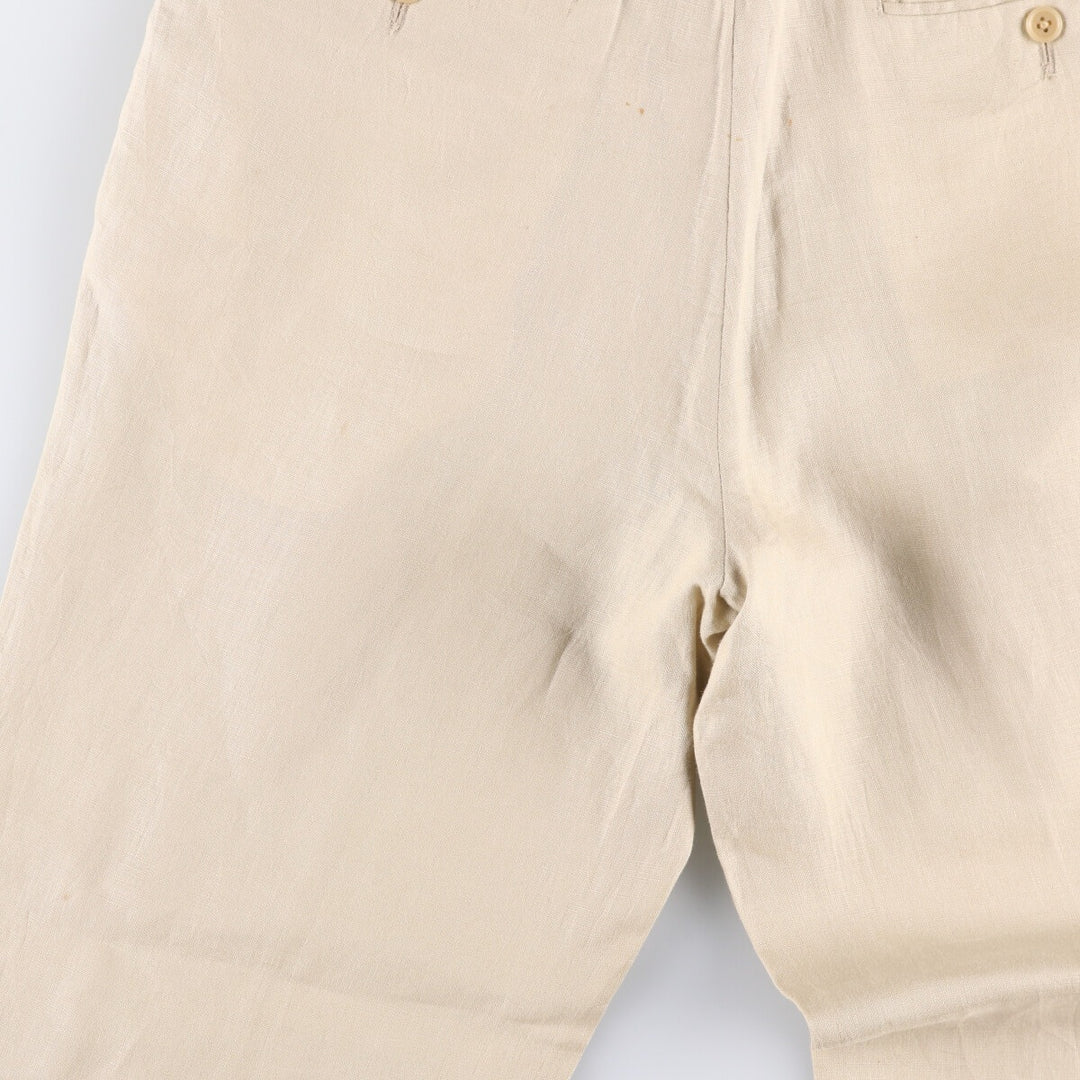 2000s~ Calvin Klein linen pants slacks men's size W31 linen Beige type Vintage Second Hand